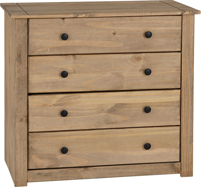 Panama 4 Drawer Chest In Natural Wax